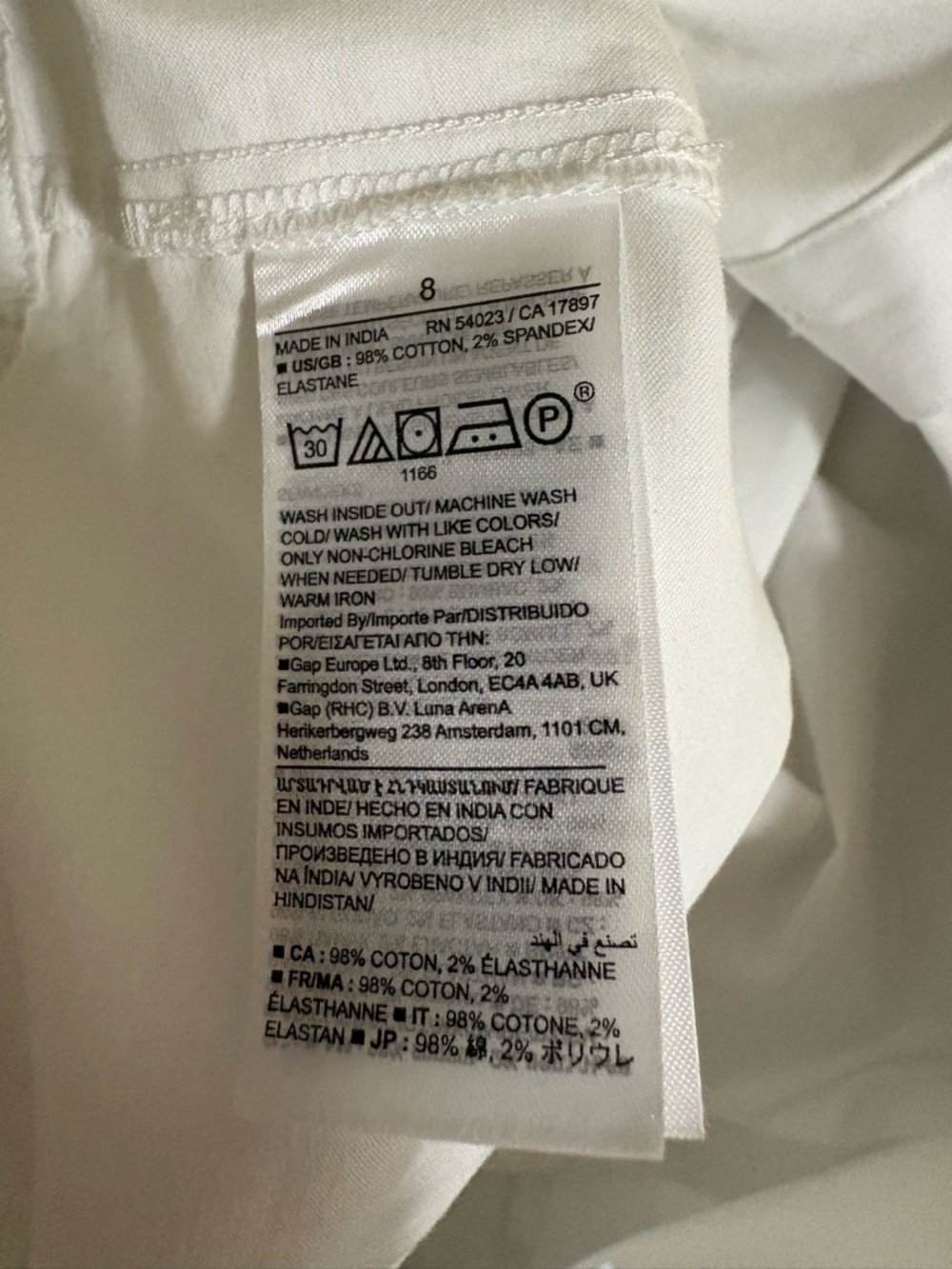 Banana Republic White Sleeveless Cotton Wideleg Cotton blend Jumpsuit Size 8 - Picture 15 of 16